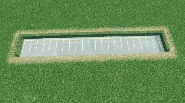 带围栏停车位 7×1 — Cities: Skylines Steam Workshop preview image