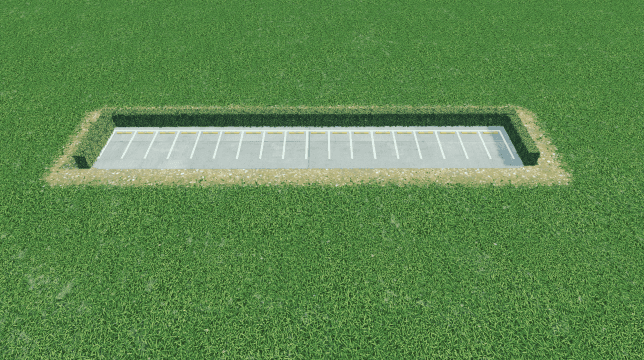 带围栏停车位 6×1 — Cities: Skylines Steam Workshop preview image