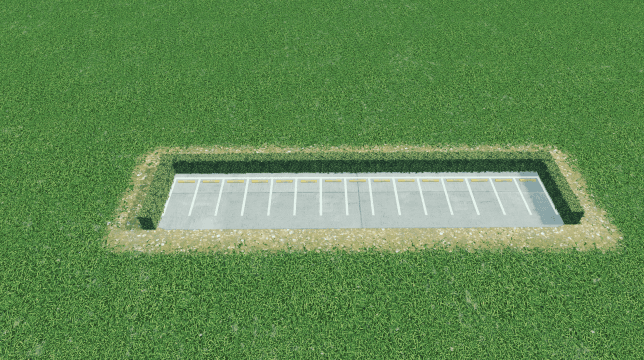 带围栏停车位 5×1 — Cities: Skylines Steam Workshop preview image
