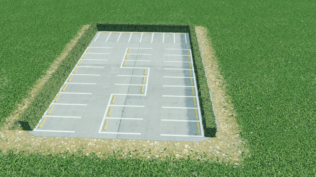 带围栏停车位 3×4 — Cities: Skylines Steam Workshop preview image