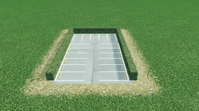 带围栏停车位 2×3 — Cities: Skylines Steam Workshop preview image