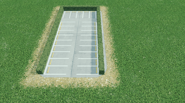 带围栏停车位 2×4 — Cities: Skylines Steam Workshop preview image