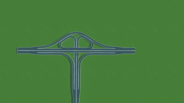 苜蓿叶三向立交（mike's 道路） — Cities: Skylines Steam Workshop preview image