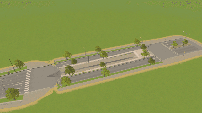 2 + 6 Lane Underground Enterance — Cities: Skylines Workshop preview