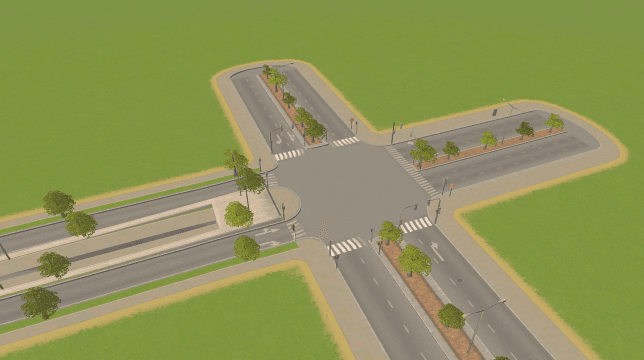 Undergrounded lane Intersection — Cities: Skylines Workshop preview