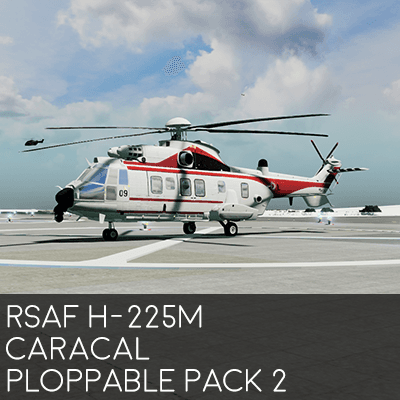 RSAF (Singapore) H-225M Caracal helicopter ploppable pack 2 (rescue team livery) — Cities: Skylines Steam Workshop preview image