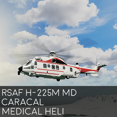 RSAF (Singapore) H-225M Caracal (Medical Helicopter, rescue team livery) — Cities: Skylines Steam Workshop preview image