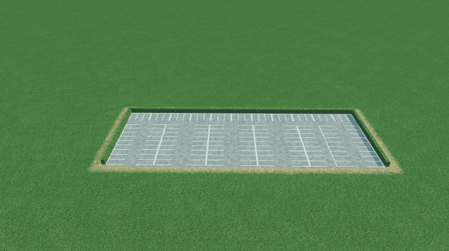 带围栏停车位 11×4 — Cities: Skylines Steam Workshop preview image