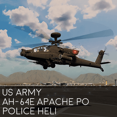 US Army AH-64E Apache Guardian Attack Helicopter (Police Helicopter) — Cities: Skylines Steam Workshop preview image
