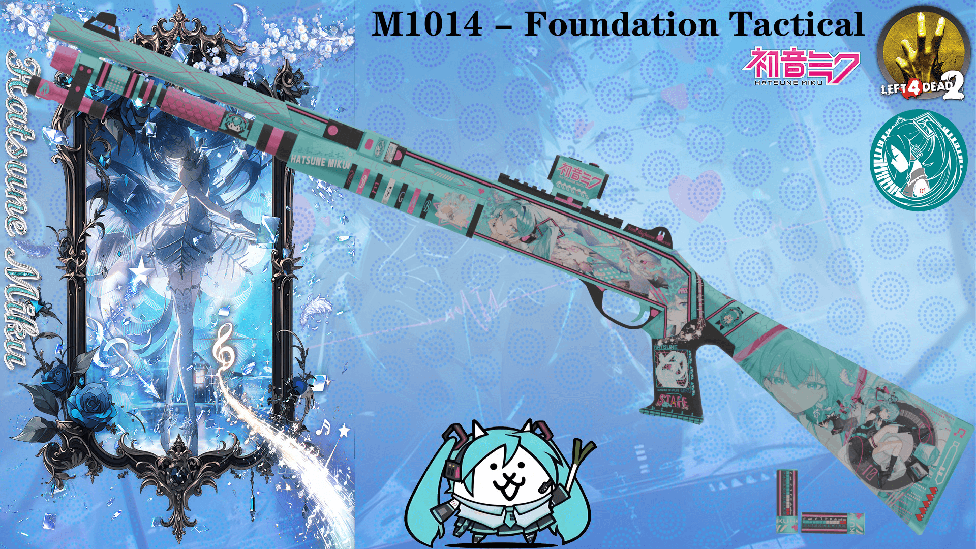 【初音未来/Hatsune Miku】M1014 - Foundation Tactical 初音 替换一代连喷 — Left 4 Dead 2 Workshop preview