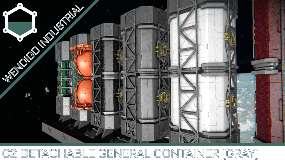 C2 Detachable General Container (GRAY) — Space Engineers Steam Workshop preview image