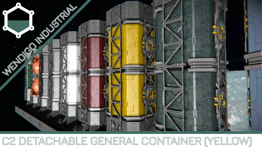 C2 Detachable General Container (YELLOW) — Space Engineers Steam Workshop preview image