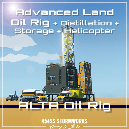 Advanced Land Oil Drilling Rig ALTArig + Distillation + Helicopter — Stormworks: Build and Rescue Workshop preview