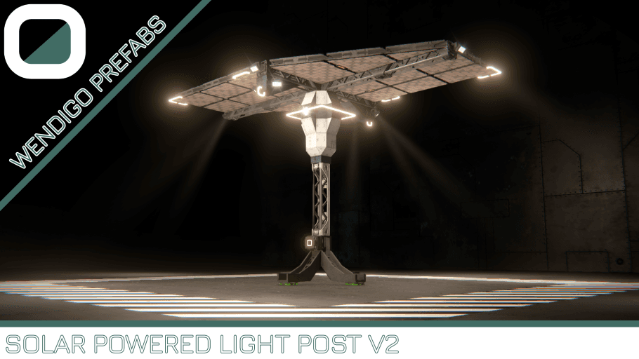 Solar Powered Light Post V2 by Wendigo Prefabs — Space Engineers Steam Workshop preview image