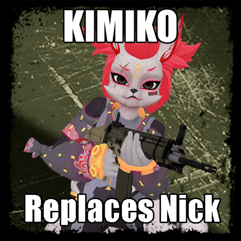 Kimiko Five-Tails (Fortnite) replaces Nick — Left 4 Dead 2 Steam Workshop preview image