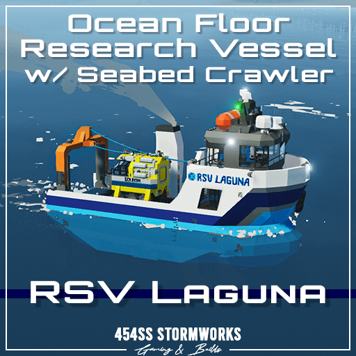 R.S.V. Laguna (Ocean Floor Research Vessel) w/ Seabed Crawler — Stormworks: Build and Rescue Steam Workshop preview image