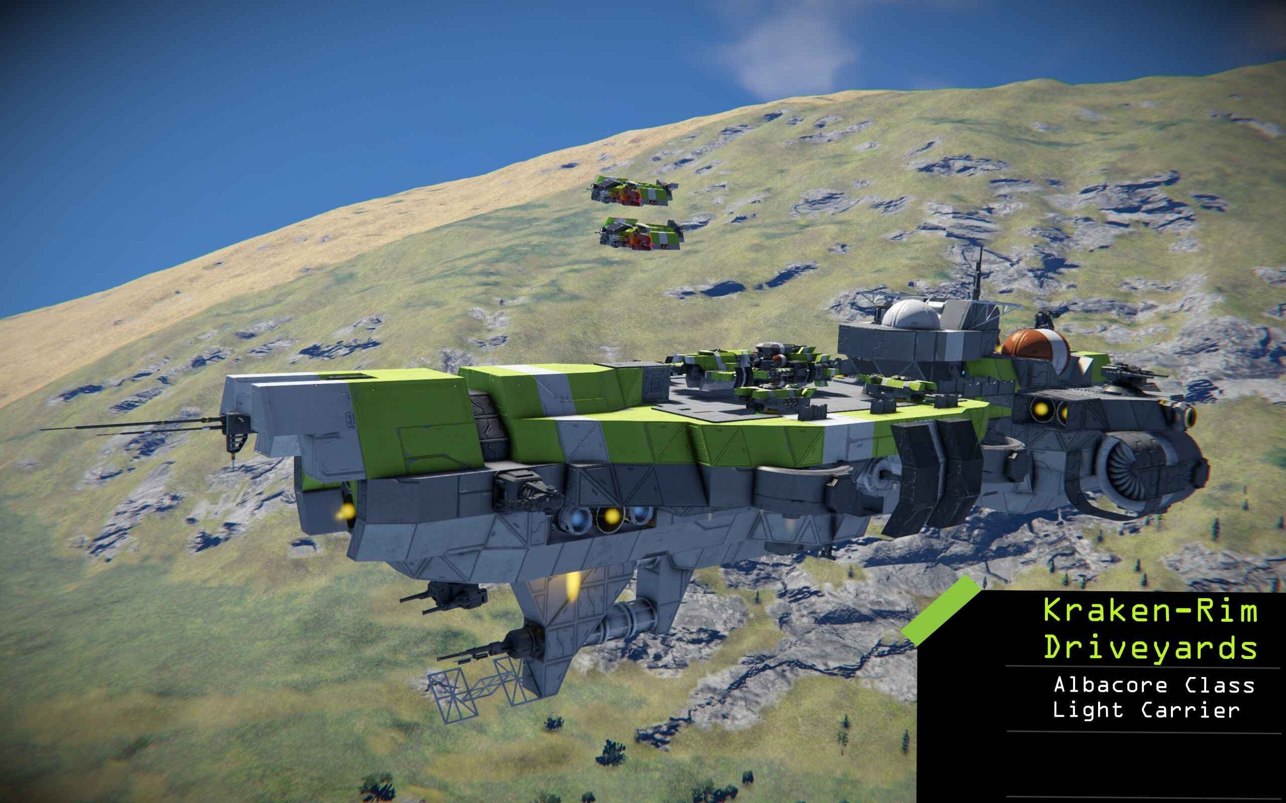 KRD - Albacore class Light Carrier (NO DLC) — Space Engineers Workshop preview