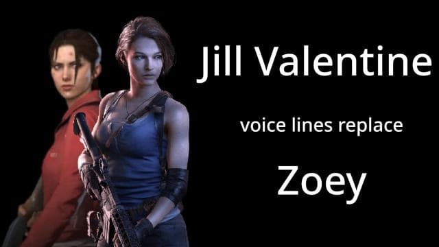 Jill Valentine voice replace Zoey — Left 4 Dead 2 Workshop preview