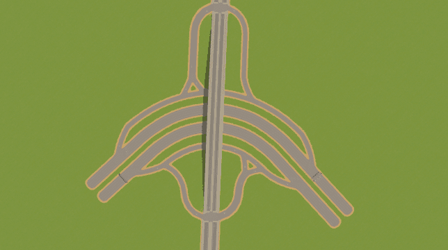Highway 45 Degree Exit — Cities: Skylines Workshop preview