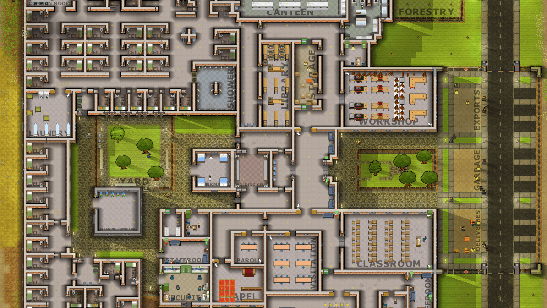Small Prison 50 cells (No prisoners!). — Prison Architect Steam Workshop preview image