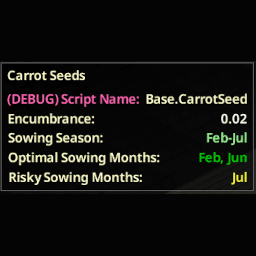 Show Sowing Season In Seed Tooltip — Project Zomboid Steam Workshop preview image