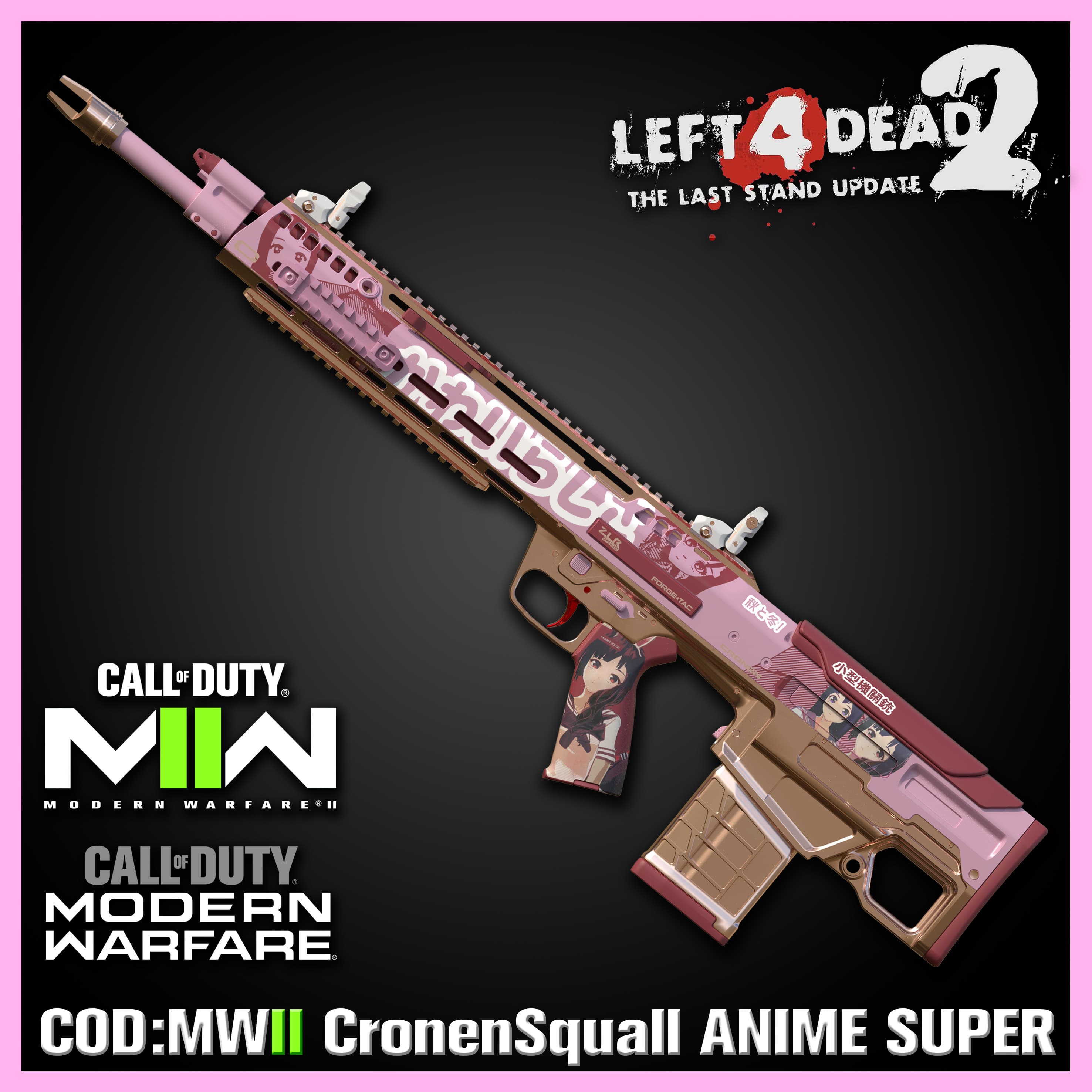 【ANIME SUPER / 超级动漫】COD:MW2022 CronenSquall Pink glass heart 替换 SCAR — Left 4 Dead 2 Steam Workshop preview image