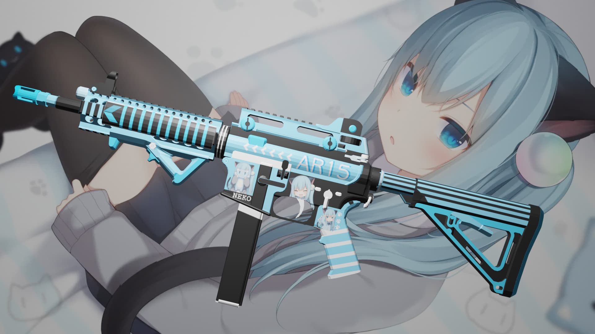 AR15-Nekoha Shizuku theme — Left 4 Dead 2 Steam Workshop preview image