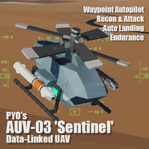 PYO's AUV-03 'Sentinel' Data-Linked UAV — Stormworks: Build and Rescue Steam Workshop preview image
