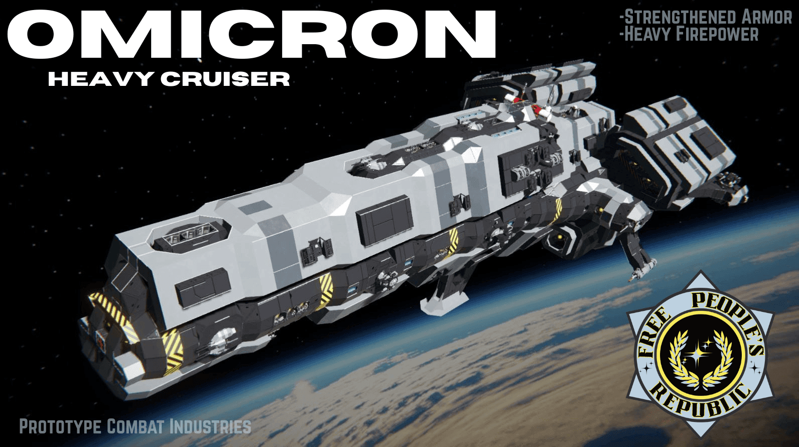 Omicron Class Heavy Cruiser (FPRN) [DEPRECIATED/OUDATED] — Space Engineers Workshop preview