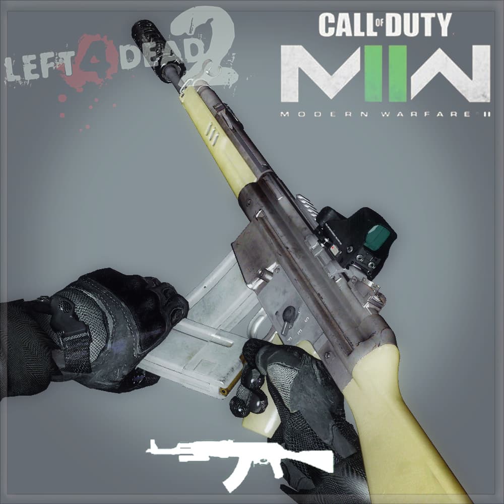 MWII Lachman762&HK91 Suppressed(AK47) — Left 4 Dead 2 Steam Workshop preview image