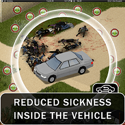 Reduced sickness inside the vehicle — Project Zomboid Steam Workshop preview image