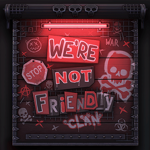 NOT Friendly Clan Garage Door [glow] — Rust Workshop preview