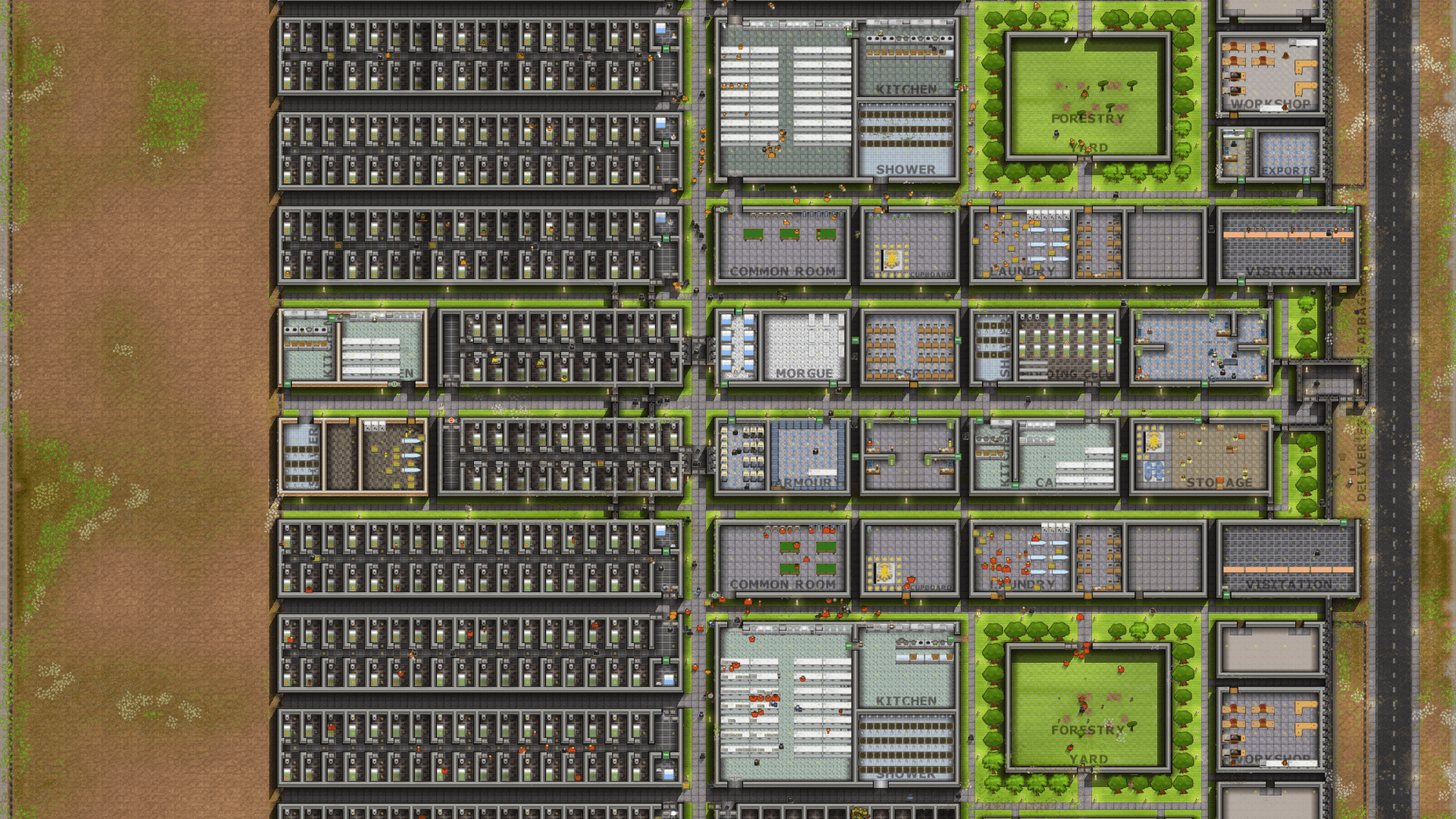 Efficient prison (updated) — Prison Architect Steam Workshop preview image