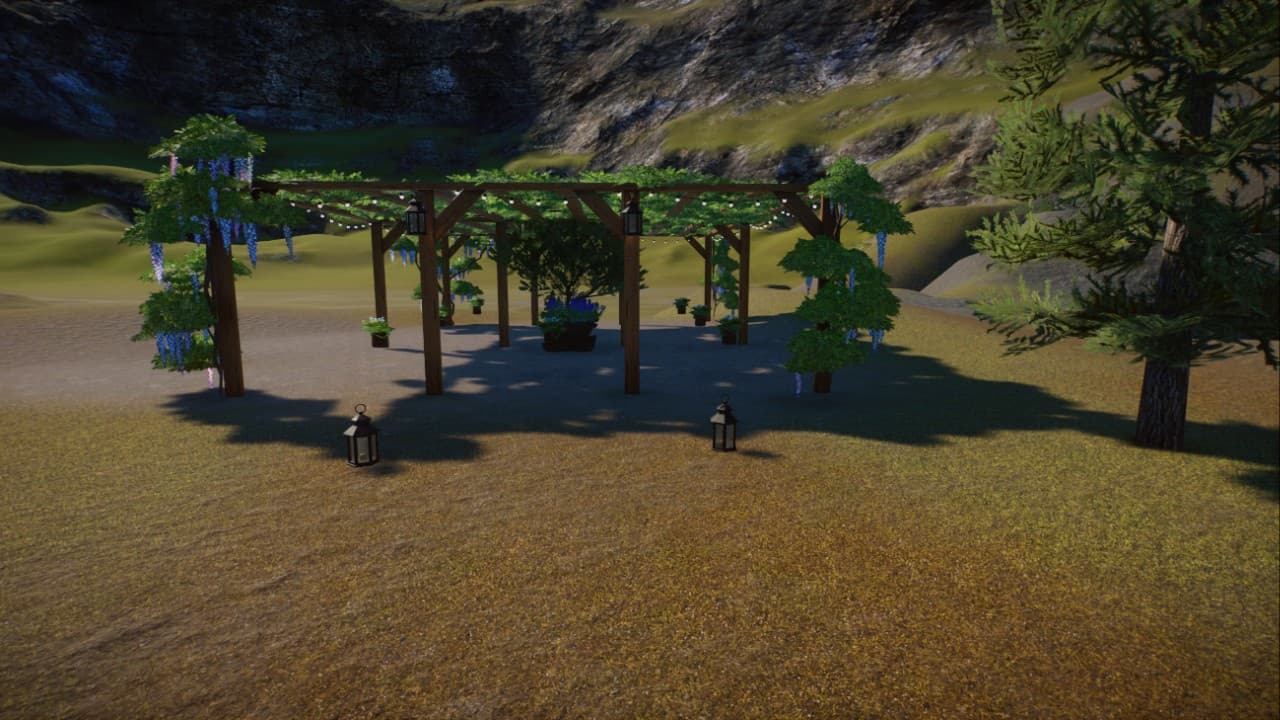 pergola picnic zone — Planet Zoo Workshop preview