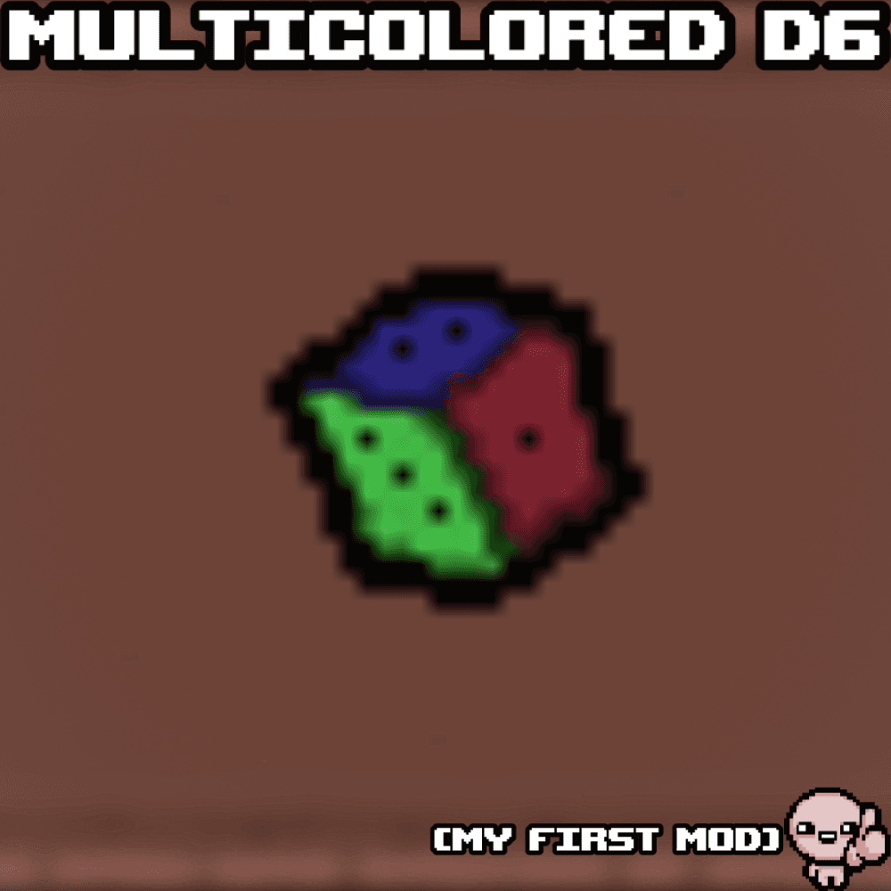 Multicolored D6 — The Binding of Isaac: Rebirth Workshop preview