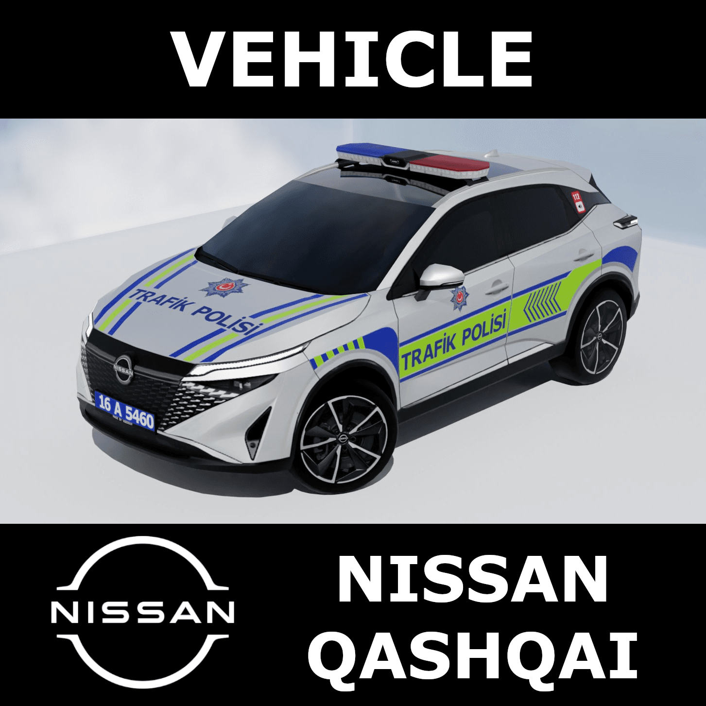 2025 Nissan Qashqai Police (Turkey/Türkiye Polis Arabası) — Cities: Skylines Steam Workshop preview image
