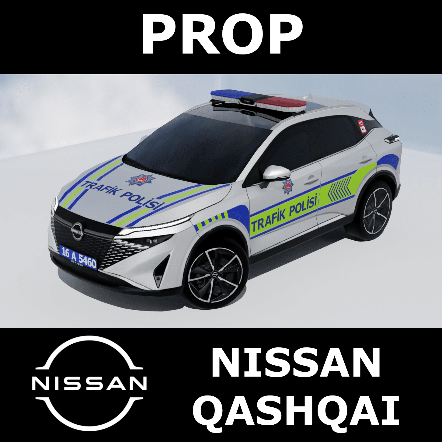 2025 Nissan Qashqai Police Prop (Turkey/Türkiye Polis Arabası) — Cities: Skylines Steam Workshop preview image
