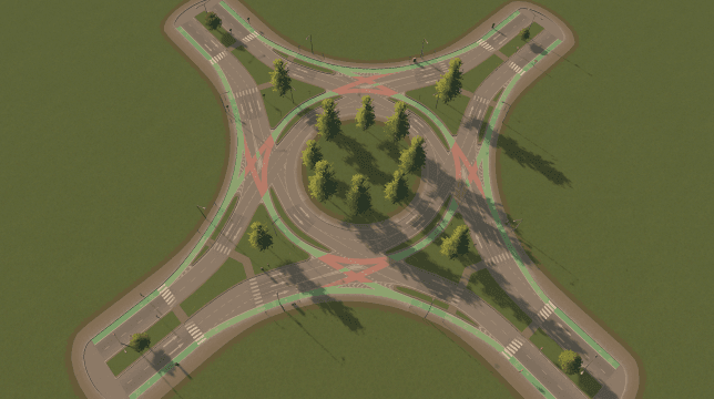 After Dark Roundabout — Cities: Skylines Workshop preview