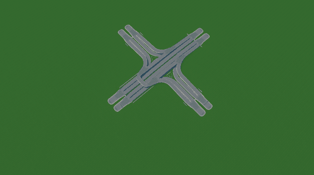 高速四向立交（高速四车道） — Cities: Skylines Steam Workshop preview image