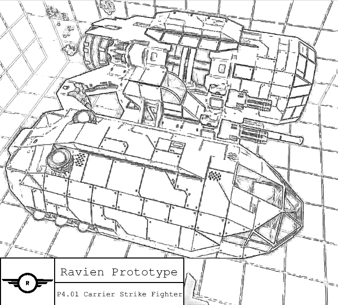 Ravien P4.01 Carrier Strike Fighter Prototype — Space Engineers Steam Workshop preview image