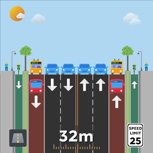 Arterial Road w BRT — Cities: Skylines Workshop preview