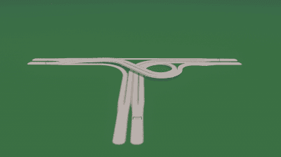 高速异形三向立交（四车道） — Cities: Skylines Steam Workshop preview image