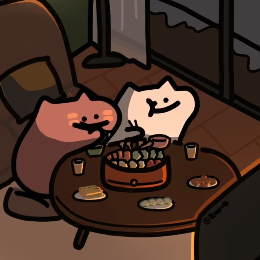 【黏糊小猫】窝在家里吃火锅 — Wallpaper Engine Steam Workshop preview image