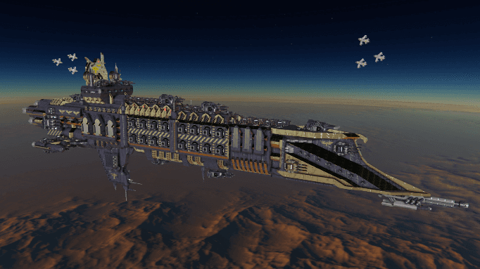[40K] Blade of Drusus - Tyrant-class Cruiser — Space Engineers Workshop preview
