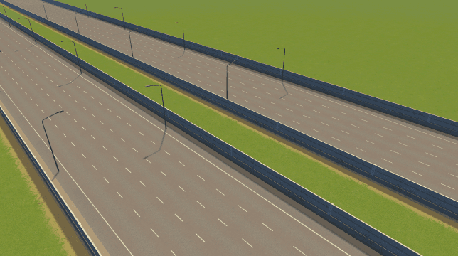 NExt2 Based Five-Lane Highway with Barrier — Cities: Skylines Steam Workshop preview image