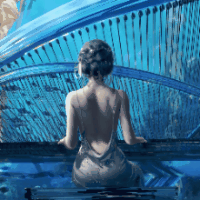 The Ocean Piano 鬼刀 海琴烟——夜莺Night【原画师：Wlop-】Ghost Blade — Wallpaper Engine Steam Workshop preview image