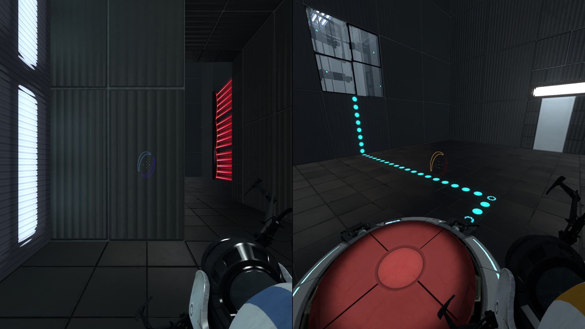 The bridge-building exercise (co-op chamber 01) — Portal 2 Workshop preview