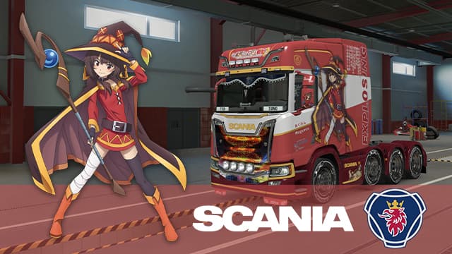 この素晴らしい世界に爆焔を！めぐみん 为美好的世界献上爆焰！惠惠 Scania R — Euro Truck Simulator 2 Steam Workshop preview image