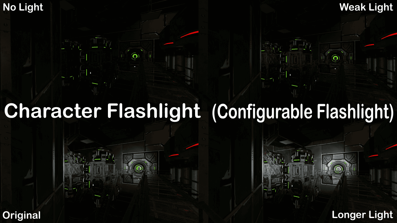 Character Flashlights (Configurable Flashlight) [shudder issues] — Space Engineers Workshop preview
