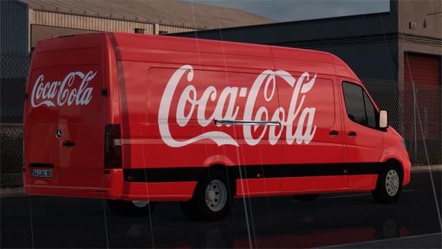 COCA-COLA MERCEDES-BENZ SPRINTER TRZPRO BY RODONITCHO MODS 1.0 1.50 1.57 18 12 2025 — Euro Truck Simulator 2 Workshop preview